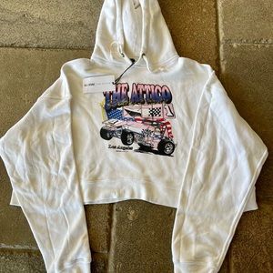 NWT Re/Done X The Attico Oversized Cropped Hoodie/Sweatshirt XS